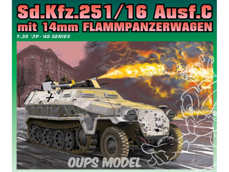 Dragon maquette militaire 6864 Sd.Kfz.251/16 Ausf.C avec 14mm Flammpanzerwagen 1/35