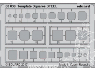 Eduard photodecoupe 00038 Pochoirs - gabarits gravures carrés