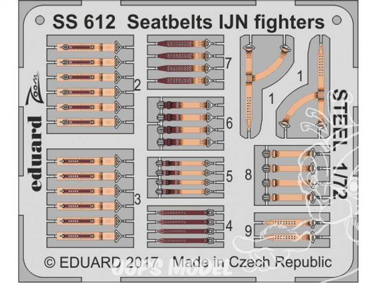 Eduard photodecoupe avion SS612 Harnais chasseur IJN Métal 1/72
