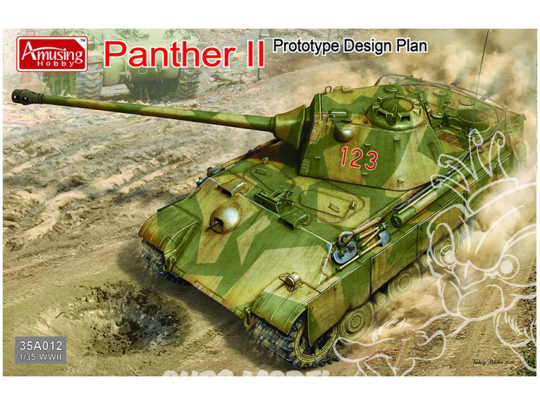 Amusing maquette militaire 35A012 Panther II Prototype suivant plans 1/35