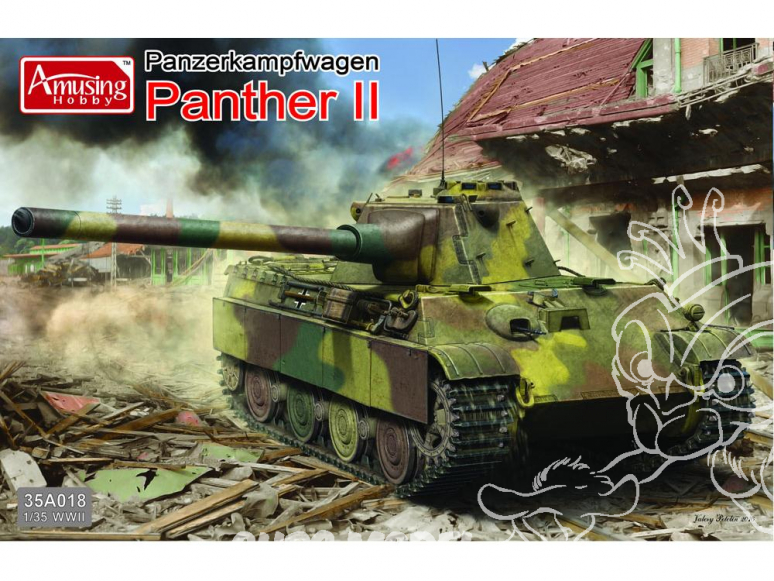 Amusing maquette militaire 35A018 Panther II inclus deux canons différent 1/35