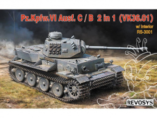 Revosys Hobby maquette militaire RS-3001 Pz.Kpfw.VI Ausf B/C (VK3601) avec interieur 1/35