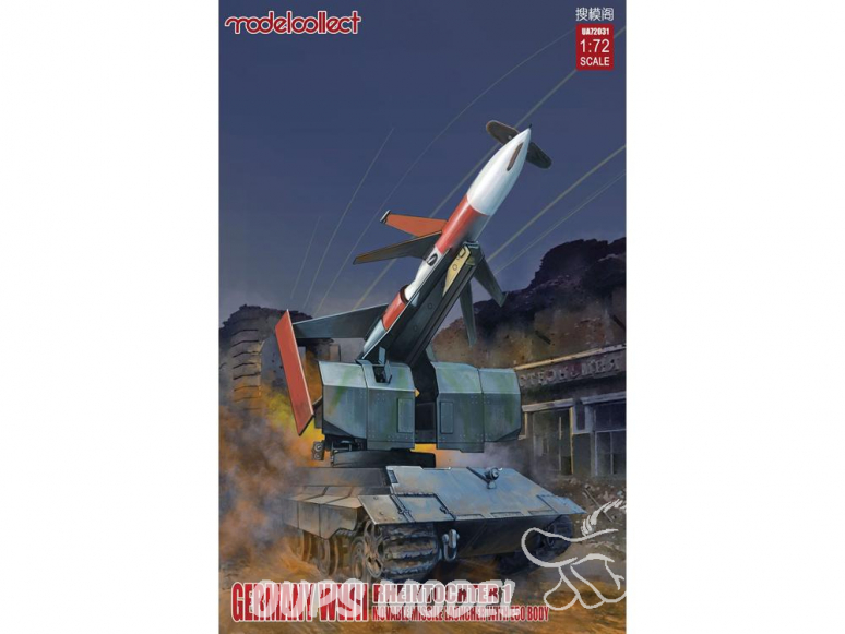 Modelcollect maquette militaire 72031 Rheintocher 1 Lance missile mobile Allemand avec chassis E50 WWII 1/72
