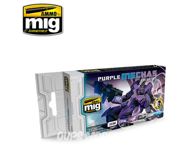 MIG peinture 7157 Set couleurs Mechas violets 6 x 17ml