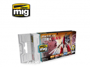 MIG peinture 7158 Set couleurs Mechas metalliques 6 x 17ml