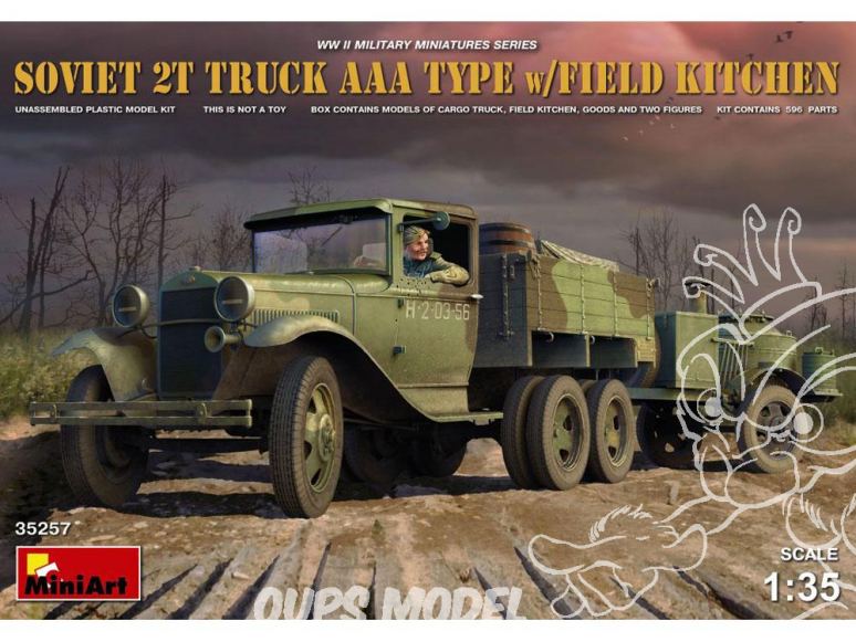 Mini Art maquette militaire 35257 Camion sovietique 2t AAA avec cuisine de campagne 1/35
