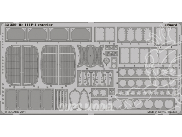 EDUARD photodecoupe 32289 Exterieur de He 111P-1 1/32