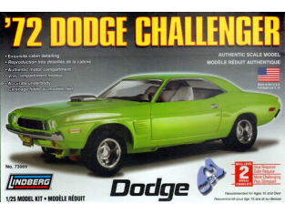 LINDBERG maquette voiture 73069 Dodge Challenger 1/25