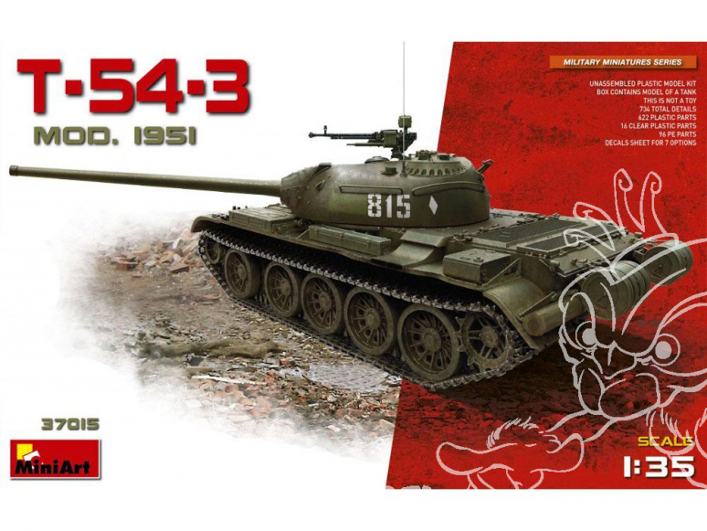 Mini Art maquette militaire 37015 Char sovietique T-54-3 modele 1951 1/35