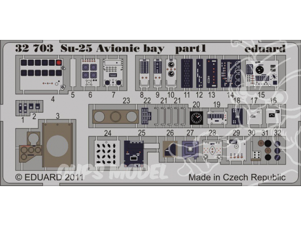 EDUARD photodecoupe 32703 Su-25 Avionic 1/32