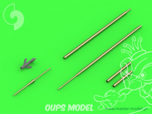 Master Model AM-72-103 Sukhoi Su-7 (Fitter-A) Tubes pitot et canons 30mm 1/72