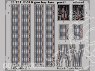 EDUARD photodecoupe 32721 Gun bay de P-51D Late 1/32