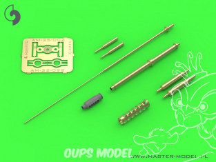 Master Model AM-35-002 AH-64 Apache M230 Canon (30mm) Tubes pitot & Antenne de queue 1/35