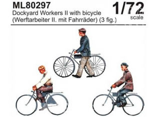 CMK figurine ML80297 DOCKERS AVEC BICYCLETTES 1/72