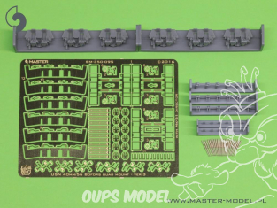 Master Model SM-350-095 Canons USN 40mm Bofors Quad Mount Ver. 3 avec Mk-51 Director x6 1/350