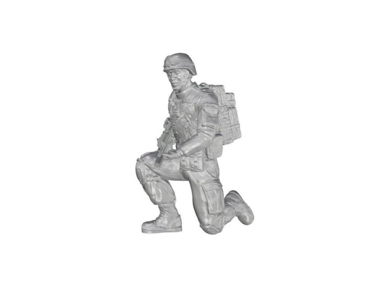 Cmk kit d'amelioration F35323 SOLDAT A GENOUX (genoux gauche), US ARMY INFANTRY SQUAD 2nd Division pour M1126 Stryker 1/35