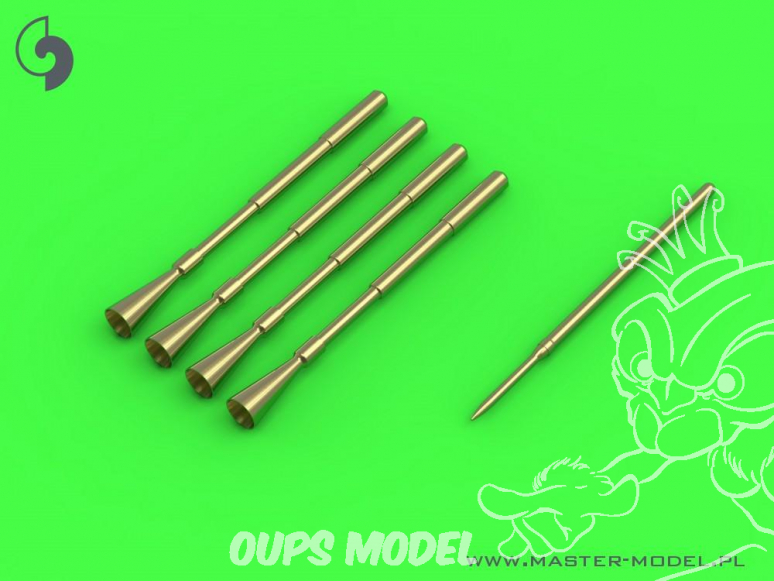Master Model AM-48-128 A-1 Skyraider Canons 20mm (avec Flash hiders) & Tube pitot 1/48