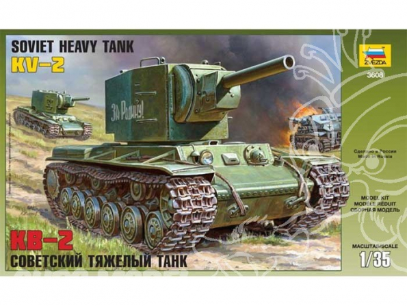 Zvezda maquette plastique 3608 Char sovietique kv-2 1/35