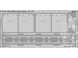 Eduard photodecoupe militaire 36364 Sd.Kfz. 166 Brummbar Schurzen (Jupes) Tamiya 1/35