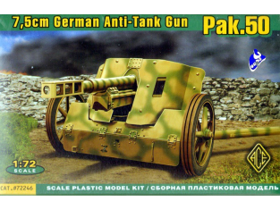 ACE maquettes militaire 72246 CANON 7.5cm PaK 50 1/72