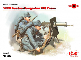 Icm maquette figurines 35697 Austro-Hungrois MG team WWI 1/35