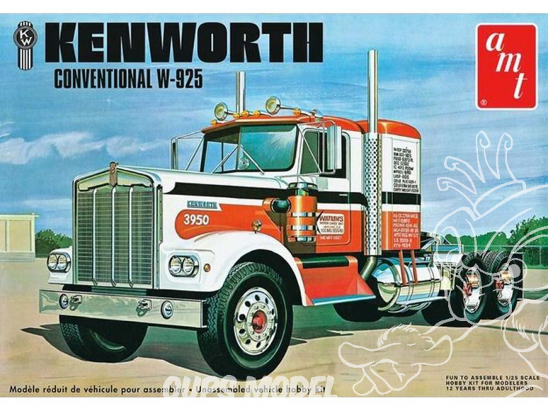 AMT maquette camion 1021 Camion Kenworth Conventional W-925 1/25