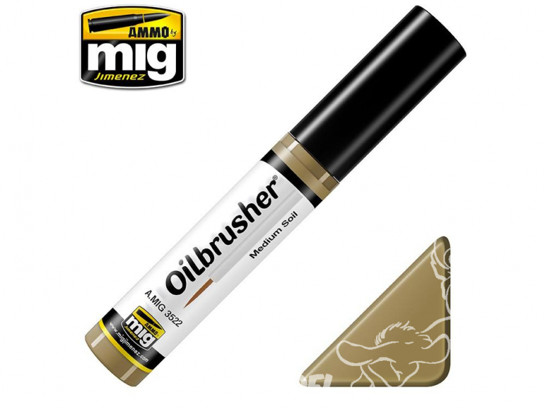 MIG Oilbrusher 3522 Sol moyen Peinture a l'huile avec applicateur