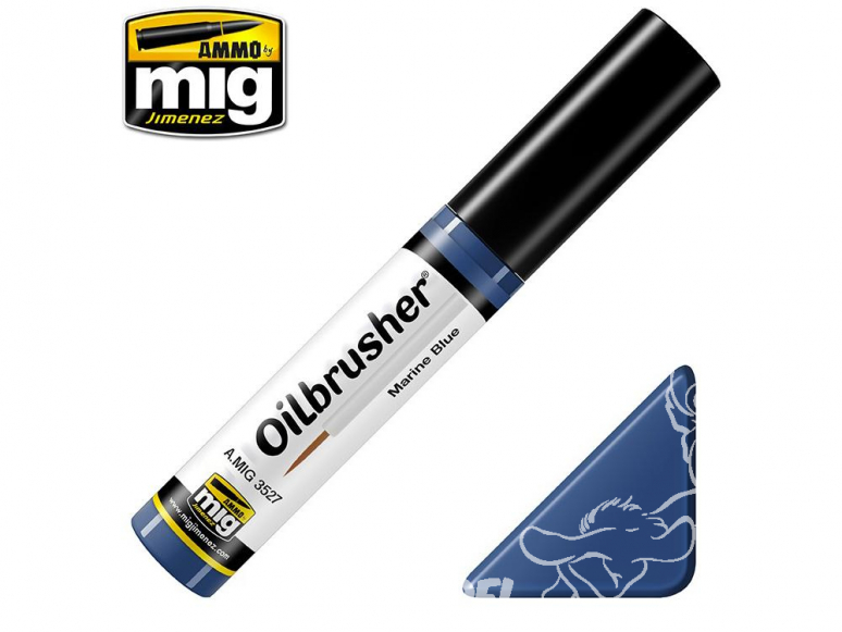 MIG Oilbrusher 3527 Bleu marine Peinture a l'huile avec applicateur
