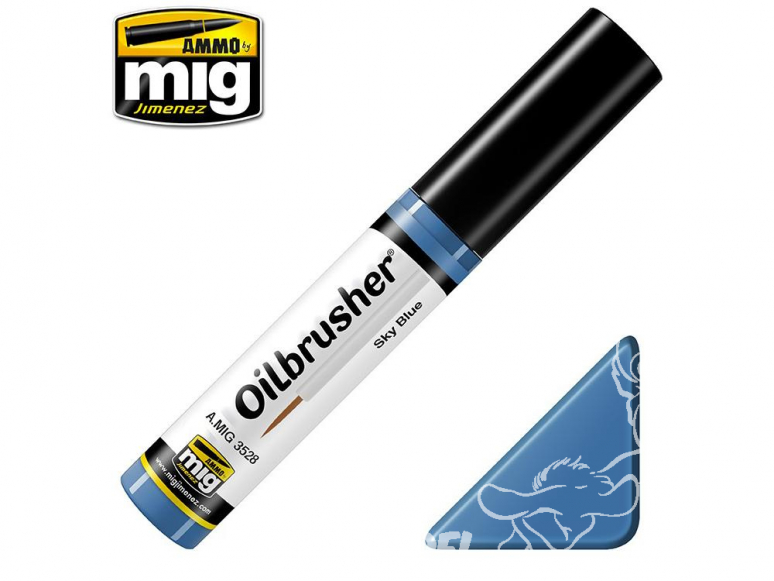MIG Oilbrusher 3528 Bleu ciel Peinture a l'huile avec applicateur