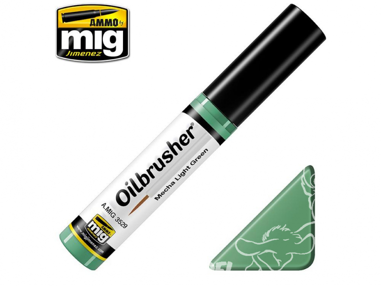 MIG Oilbrusher 3529 Vert clair Mecha Peinture a l'huile avec applicateur