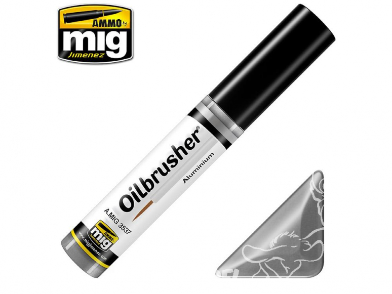 MIG Oilbrusher 3537 Aluminium Peinture a l'huile avec applicateur