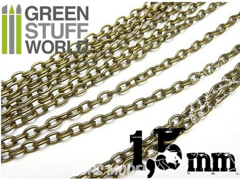 Green Stuff 360406 Chaine de Modelisme 1.5 mm 1 mètre