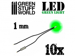 Green Stuff 364121 Lumières LED Vertes 1mm x10