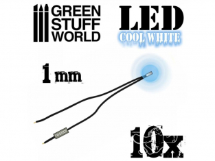 Green Stuff 364787 Lumières LED Blanche froid 1mm x10