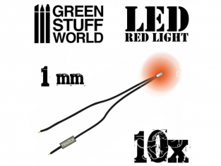 Green Stuff 363841 Lumières LED rouge 1mm x10