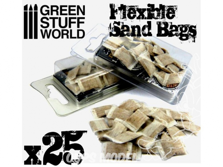 Green Stuff 367146 Sacs de Sable Flexible x25