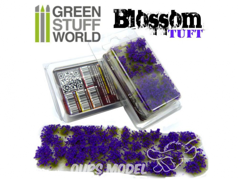 Green Stuff 367825 Touffes de Fleurs 6mm Auto-Adhésif Fleurs VIOLETTES