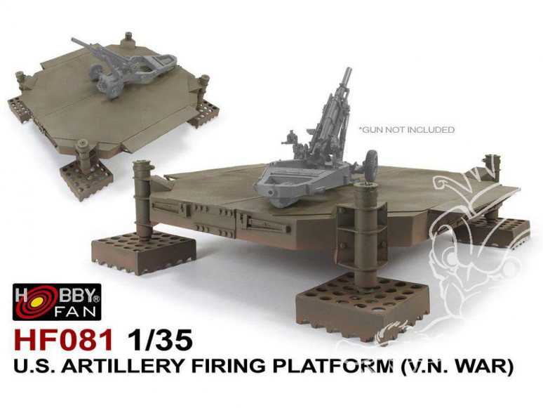 Hobby Fan kit resine HF081 US ARTILLERY FIRING PLATFORM (Vietnam) pour kit AFV 35006 1/35