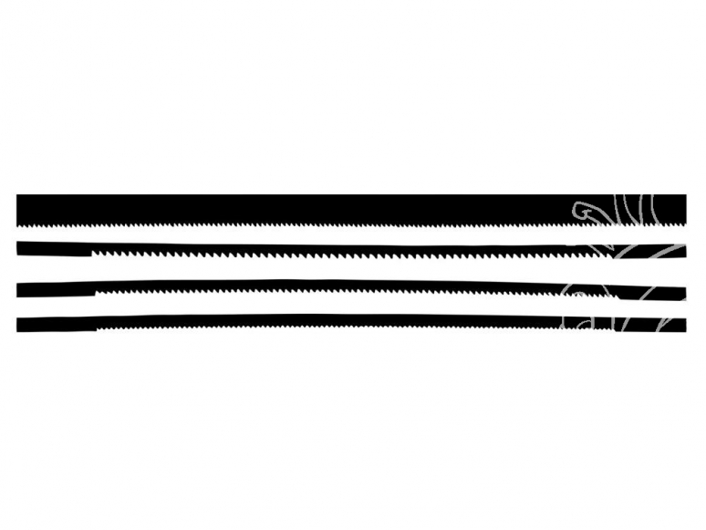 Excel outillage maquette 20570 4 lames de scie différentes, 7 "de long