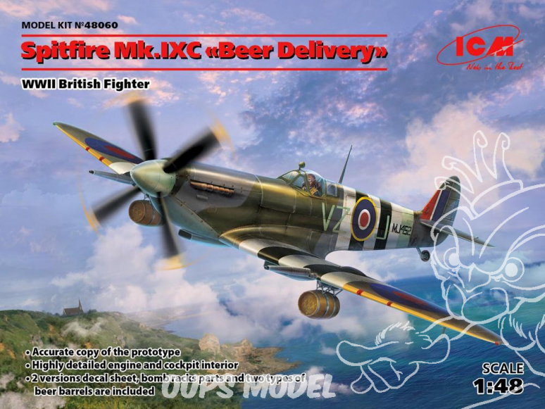 Icm maquette avion 48060 Spitfire Mk.IXC 'Beer Delivery' WWII 1/48