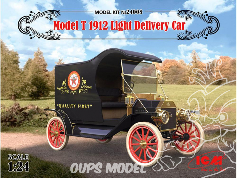 Icm maquette voiture 24008 Ford Model T 1912 véhicule de livraison 1/24