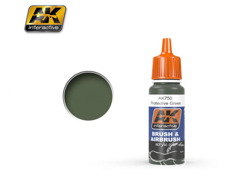 Ak interactive peinture acrylique AK750 Vert de protection 17ml