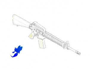 TRUMPETER maquette militaire 00502 Reproductions de fusils M16A2