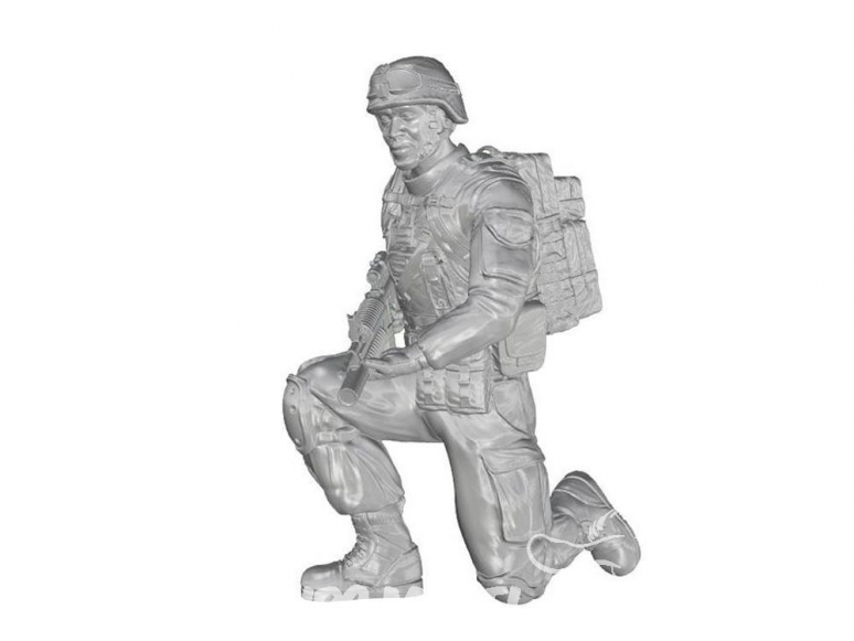 CMK Personnage resine F48332 Soldat agenouillé (sur le genou gauche), US Army Infantry Squad 2e Division (partie 2) 1/48