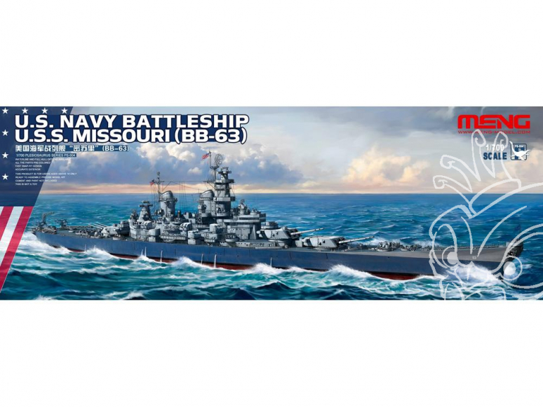 Meng maquettes bateau PS-004 CUIRASSÉ US NAVY USS MISSOURI BB-63 1/700