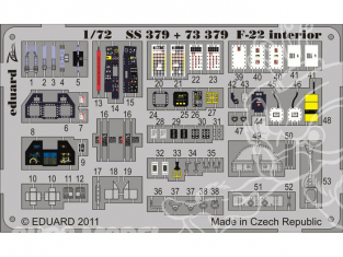 Eduard photodecoupe avion 73379 F-22 1/72