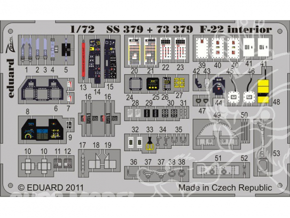 Eduard photodecoupe avion 73379 F-22 1/72