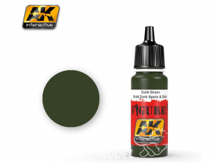 Ak interactive peinture acrylique Figurine AK3023 Vert foncé / M-44 Taches et points foncés 17ml