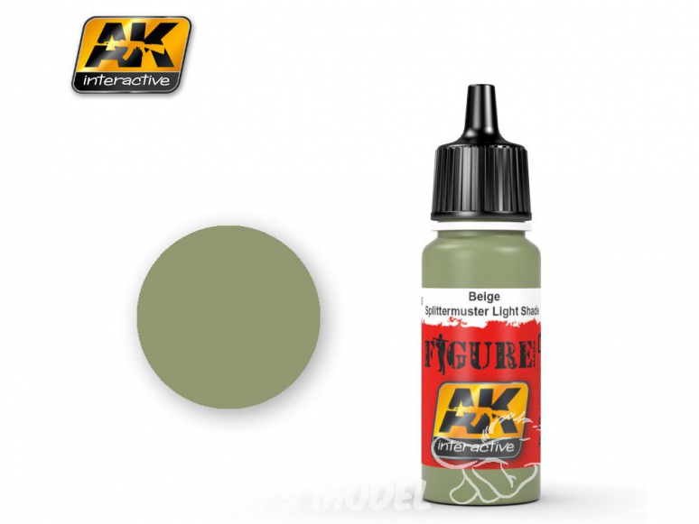 Ak interactive peinture acrylique Figurine AK3045 Beige / Splittermuster ombre légère 17ml