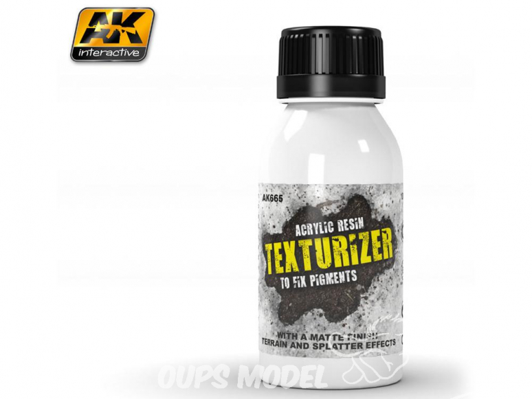 Ak interactive AK665 Texturiseur résine acrylique pour pigments 100ml